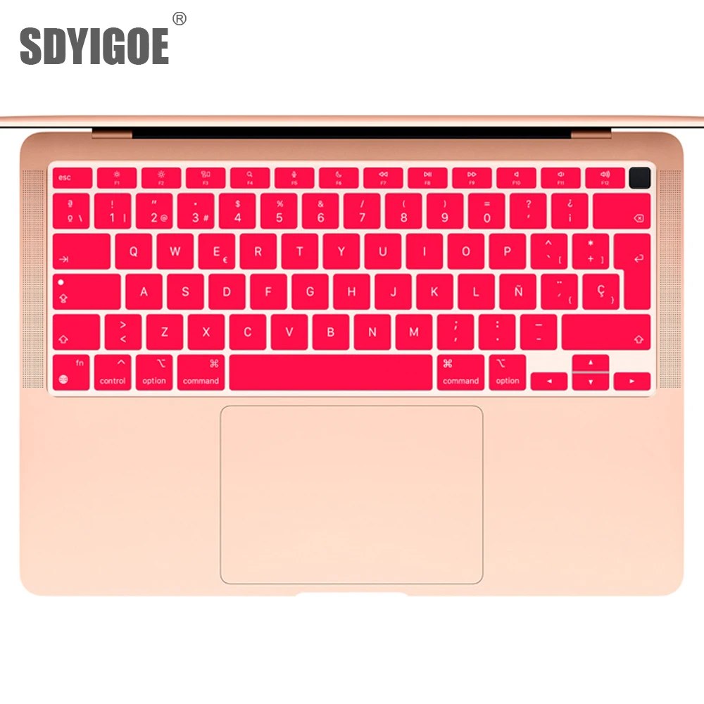 

Laptop Keyboard Cover For Macbook Air13 13.3 A2337 color silicone Protective film keyboard case Chile Spain Peru Mexico letter