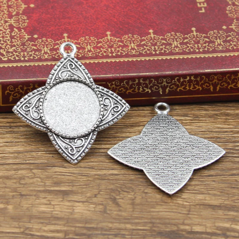 4 шт Новая мода 20 мм Внутренний размер античный бронзовый серебристый цвет