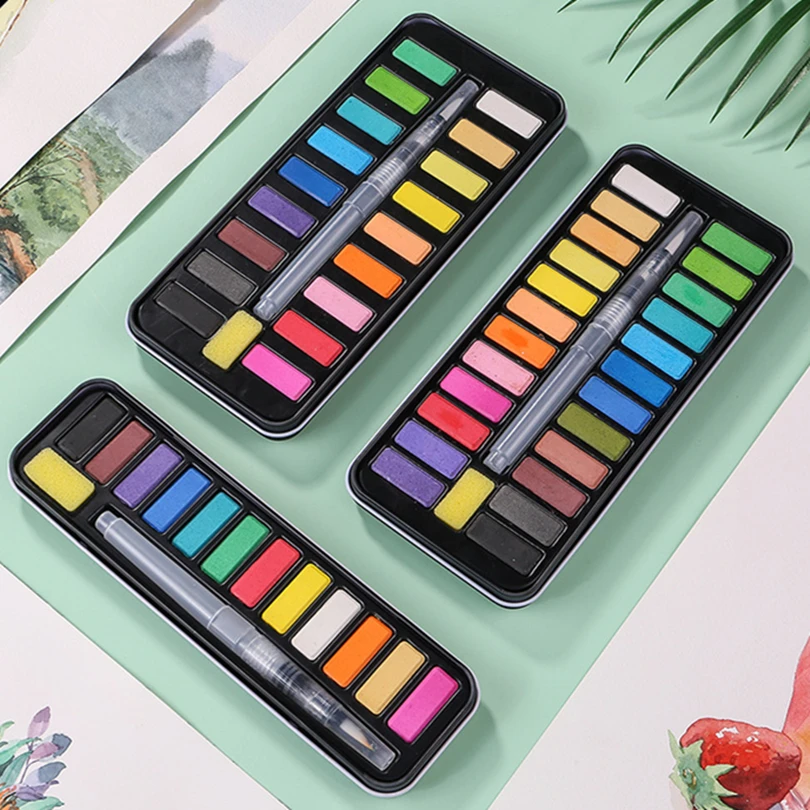 LE Color коробка акварельных красок color Paint Box разноцветная портативная мини-краска