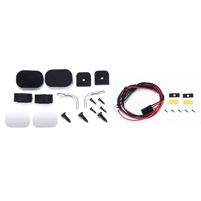 

2 Set RC Car Part: 1 Set Simulation Rearview Mirror Decoration & 1 Set Simulation Turn Signal Light Decoration