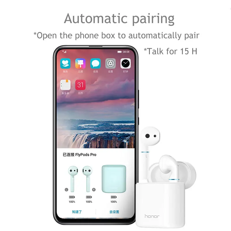 Huawei HONOR Flypods PRO TWS наушники Flypods/Lite вакуумные True беспроводные Bluetooth 5 0 для Android и iOS |