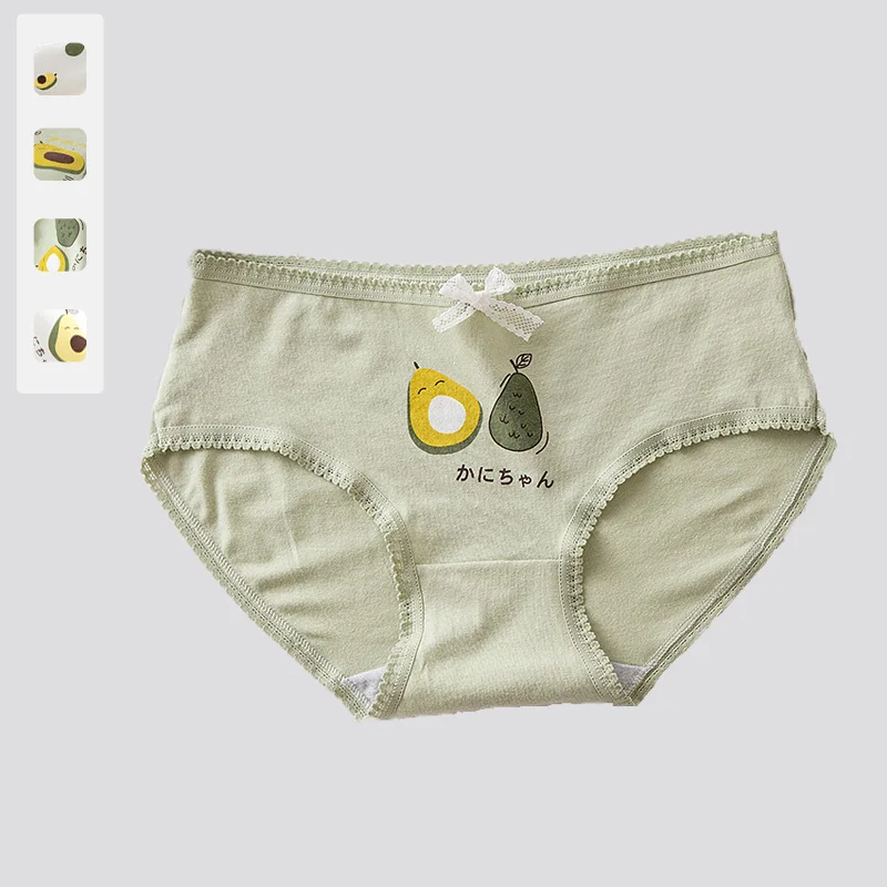 

Хлопковое нижнее белье Norns в стиле авокадо, женский простой саквояж в японском стиле со средней талией, студенческие трусы для девушек