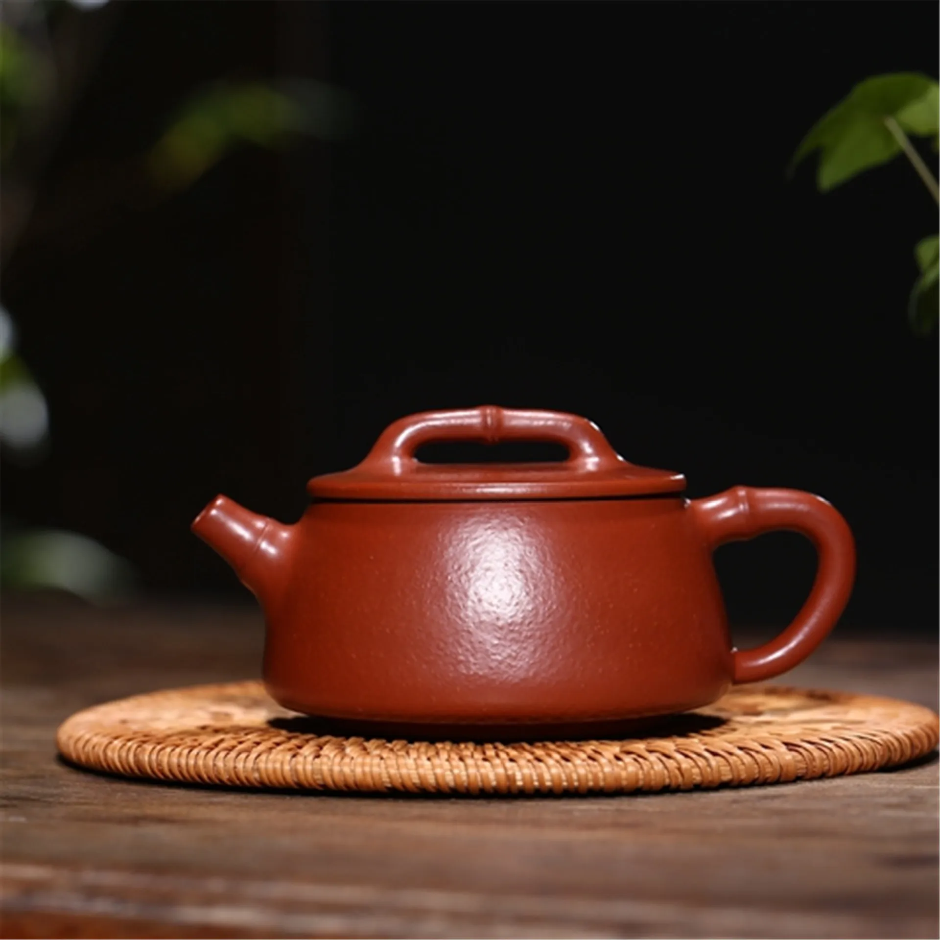

Yixing Purple Clay Teapot Wide Mouth Stone Scoop Pot Small Coal Kiln Zhuni Kung Fu Tea Set Teapot 220ml
