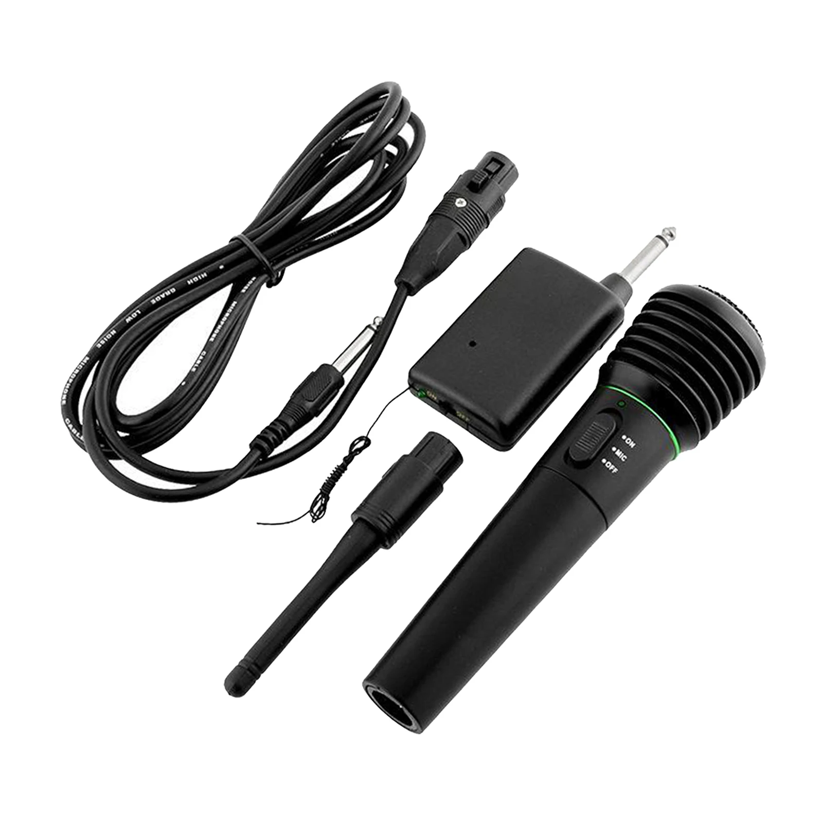 

Professional Wireless Dynamic Microphone Karaoke Singing Mic w/ Receiver