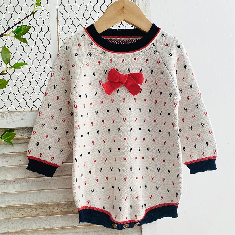 

Осенне-зимний вязаный свитер, комбинезон, одежда для детей от 6 до 24 месяцев