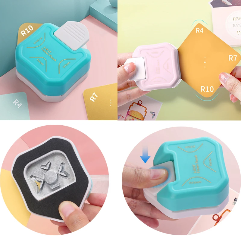 

R4/R7/R10mm 3-Way Wholesale Office and School Paper Photo Round Corner for Diy Card Scrapbooking Punch Trimmer Corner