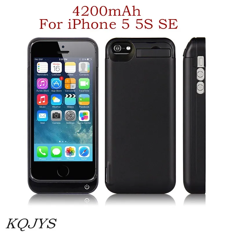 KQJYS 4200 мА/ч портативное Резервное копирование зарядный чехол для iPhone 5S SE Power Bank