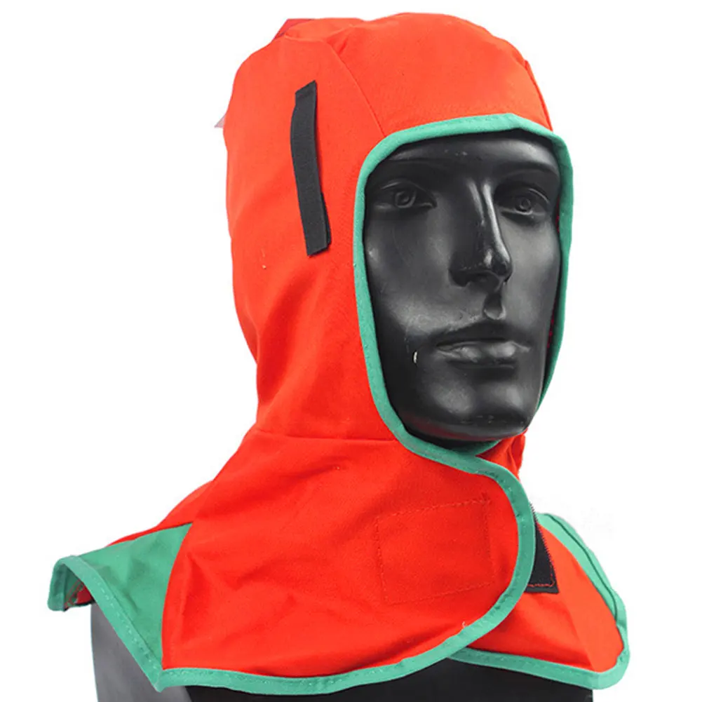 

Welding Hood Welder Neck Protection Heat Resistant Cover Neck Shoulder Drape for Welding Helmets Orange Breathable Welding Hat