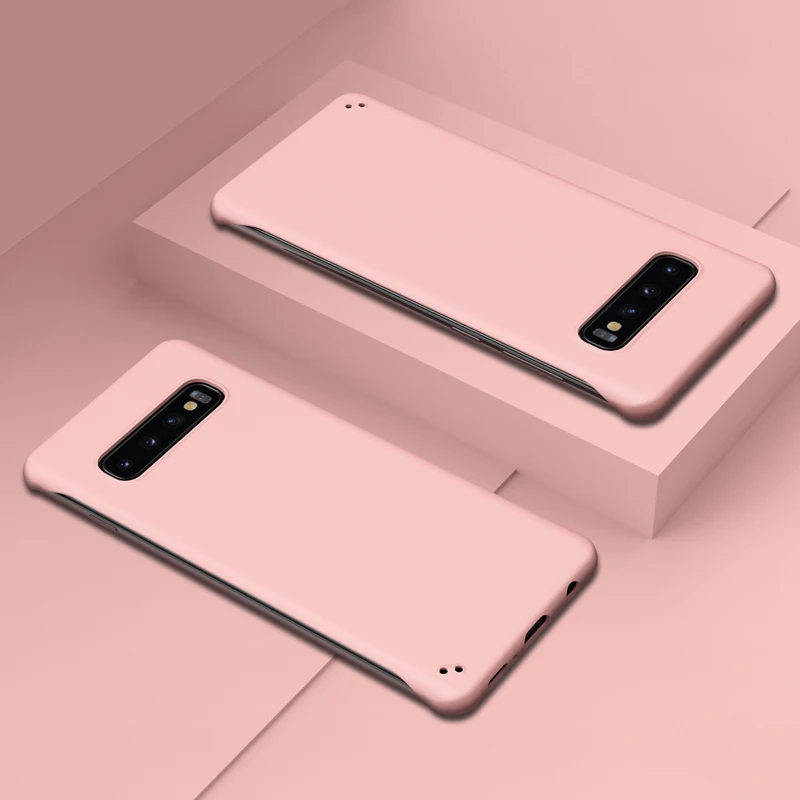 Тонкий Жесткий ПК Безрамное чехол для телефона для samsung Galaxy S9 S10 плюс S10e Примечание 10+ A10 A20 A30 A40 A50 A70 A7 A750 резиновый матовый чехол