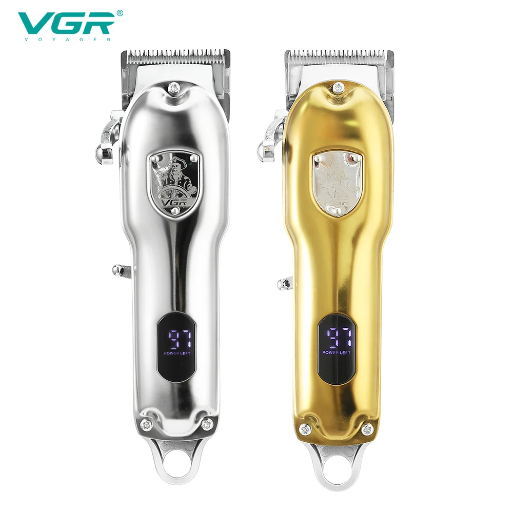 

VGR Hair Clipper Professional Hair Cutting Machine Electric High Power LED Digital Display Metal Body Hair Trimmer For Men V-652