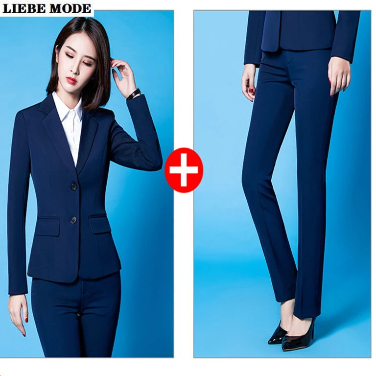 

Women's Business Pant Suits for Women Korean Fashion Office Wear Ladies Trouser Suits Female Formal 2 Piece Set Pants and Blazer