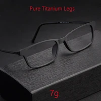 yimaruili ultra light comfortable pure titanium spectacle frame myopia eyewear square optical glasses frame men and women 8802