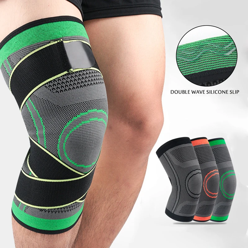 

3D Pressurized Fitness Running Cycling Bandage Knee Support Braces Elastic Nylon Sports Compression Pad Sleeve