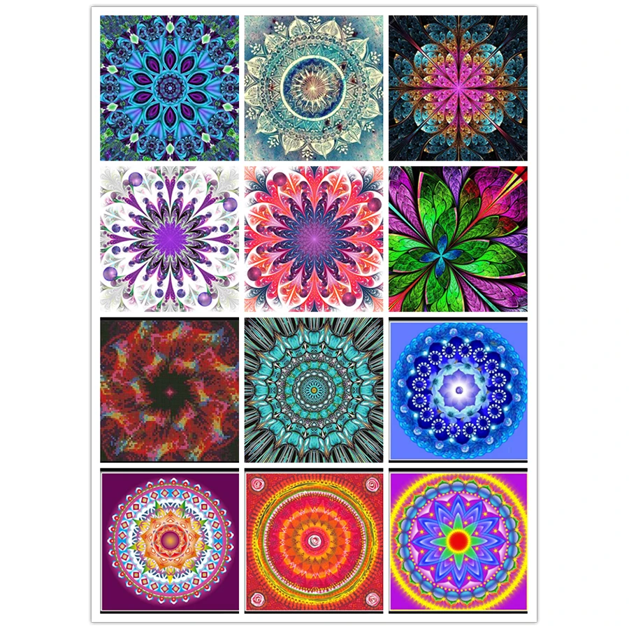 

5D Diamond Painting Full Diamond Mandala Round Diamond Embroidery Mosaic Home Decoration Pattern DIY Handmade New Year Gift