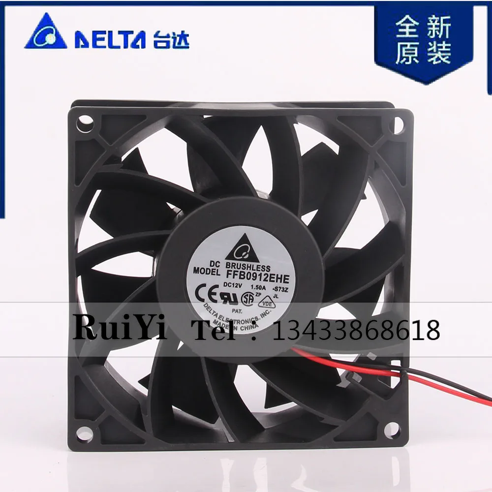 

Gabinete Gamer Cooling Fan New Delta Delta9038 9cm FFB0912EHE-ROO 12V 1.5A Violent Double Ball Fan кулер для процессора Ventilad