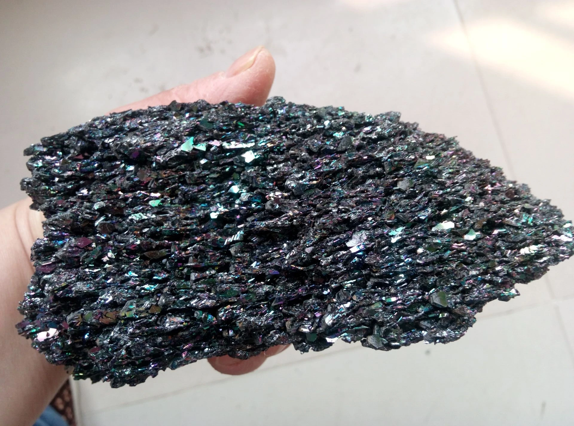 6 1 &quotКарбид Кремния карборунд Блестящий Радужный большой кристалл 380 г|crystal