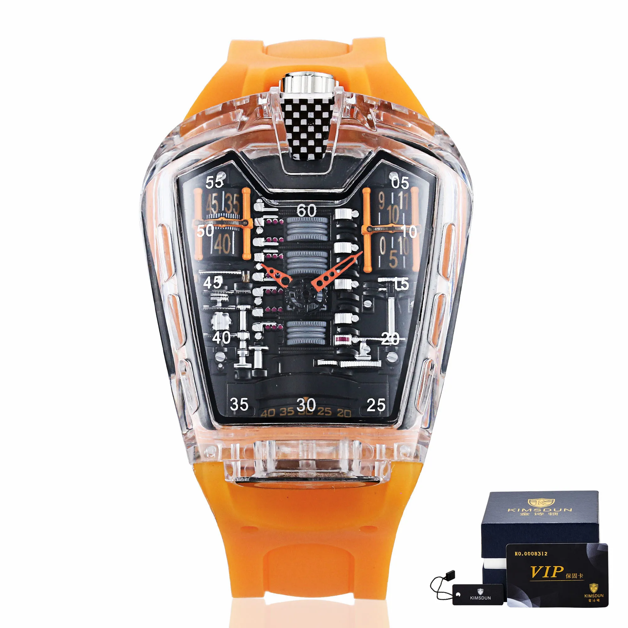 KIMSDUN Новые популярные мужские модные трендовые Классические кварцевые часы