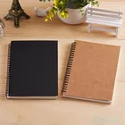 Блокнот для рисования, ежедневник для рисования, граффити, мягкая обложка, черная бумага, блокнот для эскизов записная книжка, офисные и школьные принадлежности