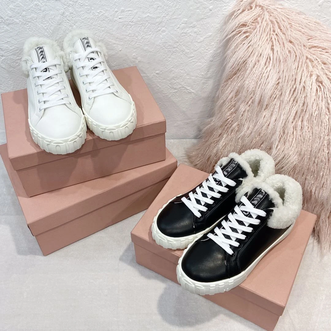 

Winter Plus Velvet Warm Sports Shoes Genuine Leather Fashionable Comfortable Flat Casual Designer Shoes Women Zapatos De Mujer