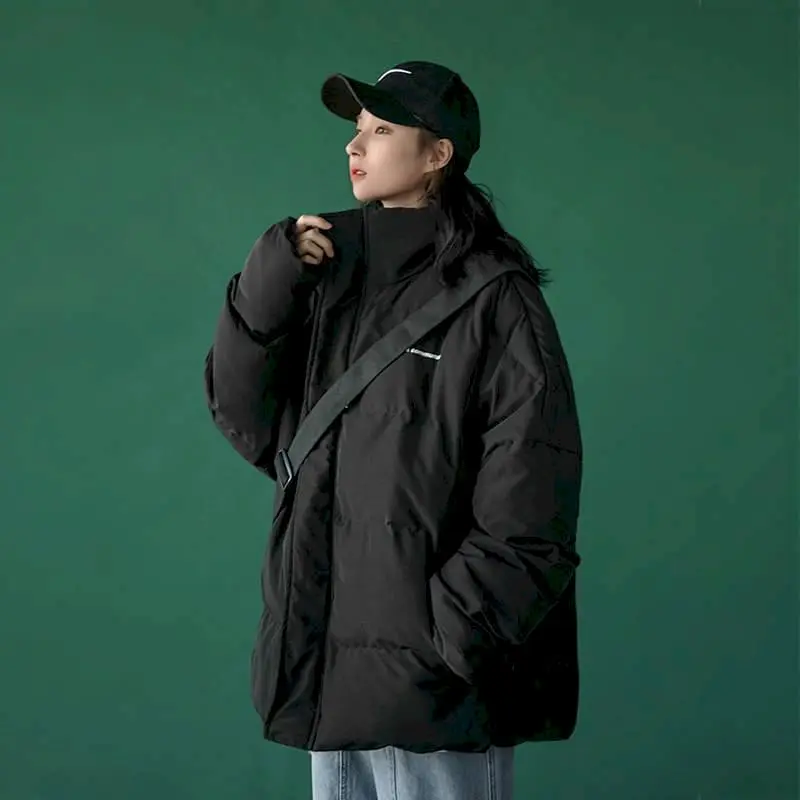 

Bread clothes women retro Hong Kong style cotton clothes students Korean version loose bf solid color thick cotton jacket