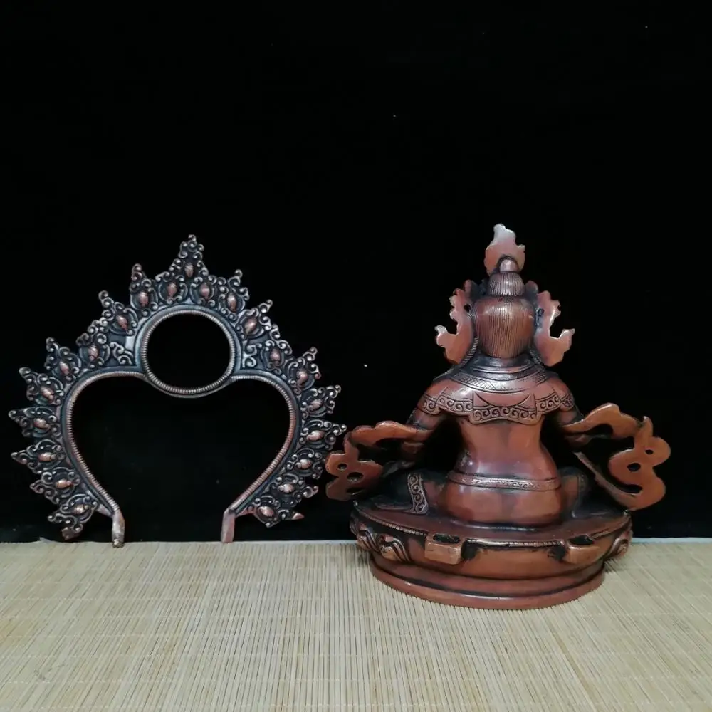 

wedding decoration Chinese Seikos Red Bronze Yellow Fortuna Statue Huang Caishen backlight can be removed