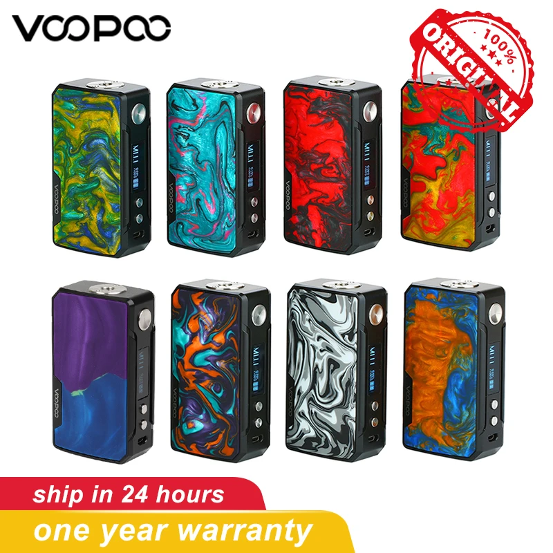 Оригинальный VOOPOO Drag 2 177W TC бокс мод Vape Питание от двух аккумуляторов 18650