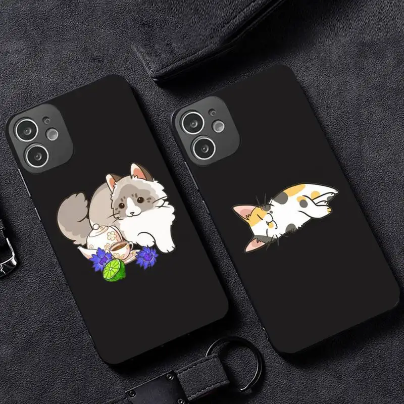 

Cute cartoon cat Phone Case for iPhone 12 11 mini pro XS MAX XR 8 7 6 6S Plus X 5S SE 2020