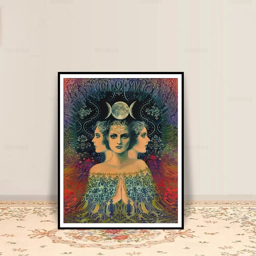 

Moon Goddess 5D Diamond Painting Psychedelic Tarot Poster Mosaic Diy Full Round Embroidery Cross Stitch Bohemian Gypsy Art Decor