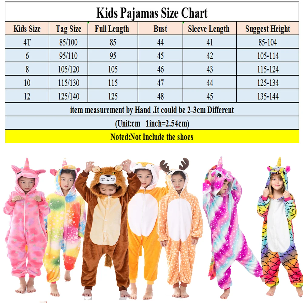 Фланелевые детские пижамы в виде единорога для мальчиков и девочек, пижама с рисунком панды для детей 4, 6, 8, 10, 12 лет, фланелевые детские пижамы в виде животных