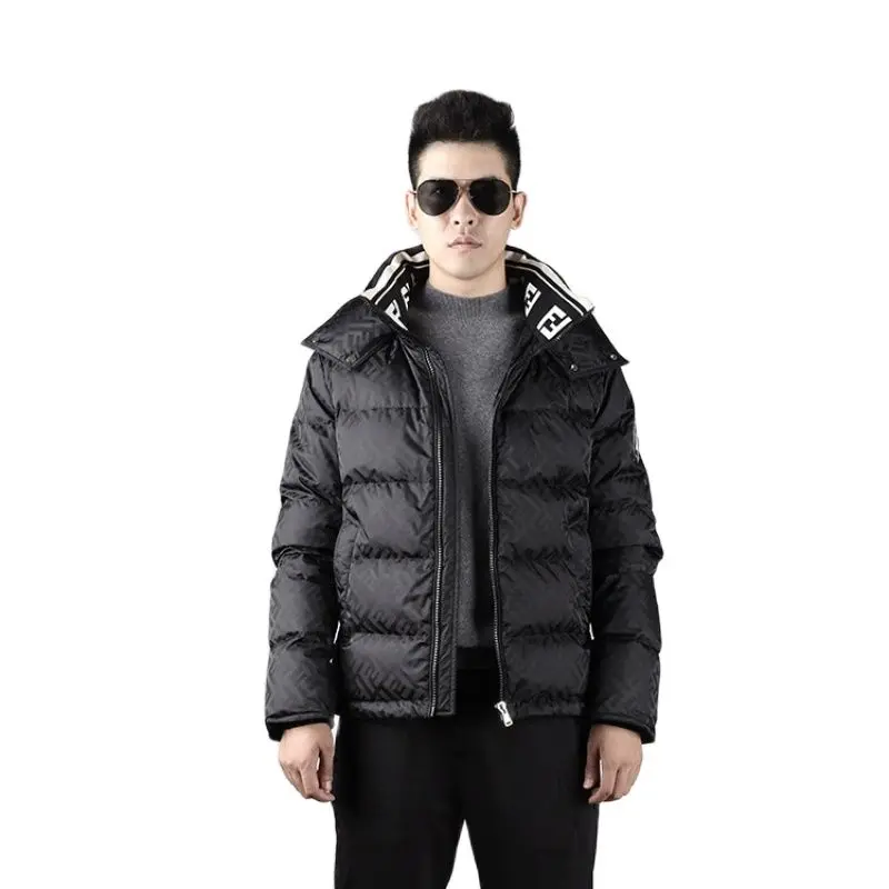 

New Style 2020 Winter Street Tide Men Down Jackets Digital Printing Medium Long Fashion Urban Leisure Hooded Coat