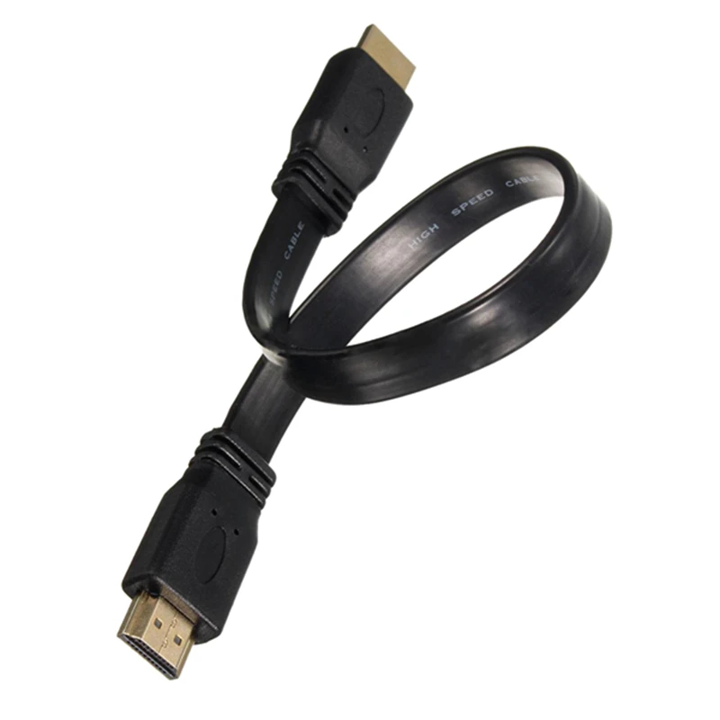 

Качественный короткий HDMI штекер-штекер плоский кабель Шнур Full HD для аудио видео HD TV PS3