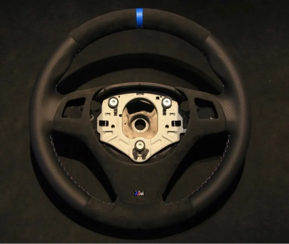 Замшевый кожаный чехол на руль для BMW E90 320i 325i 330i 335i E87 120i Оплетка capa para volante|Чехлы