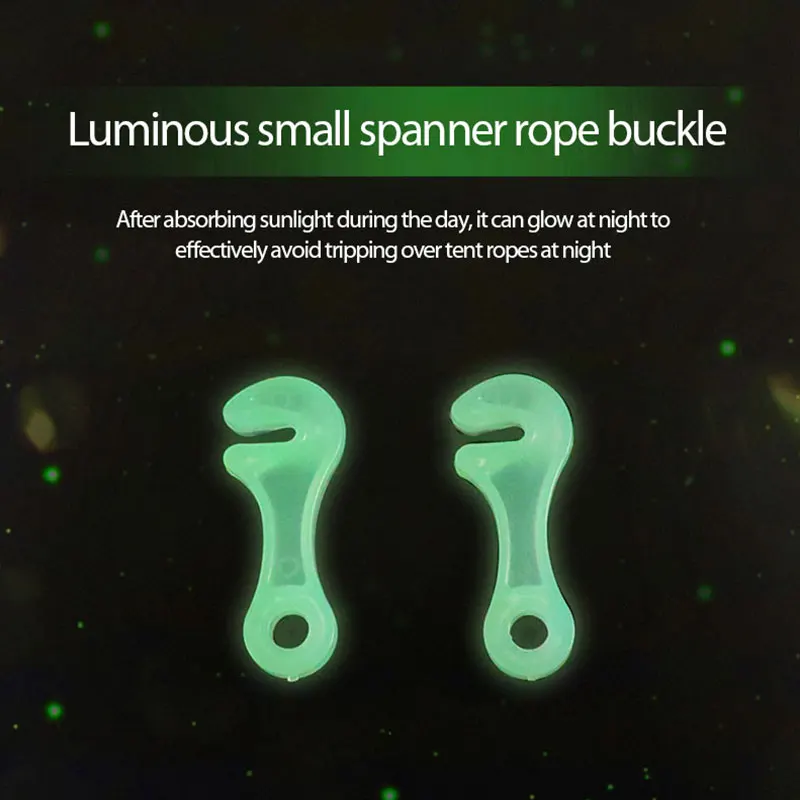 1 ~ 10 шт. светящаяся веревка Пряжка флуоресцентная для палатки оповещение