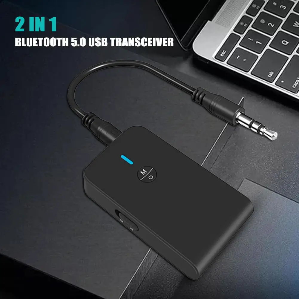 2 в 1 Bluetooth 5 0 USB приемопередатчик получает аудио адаптер приемник с функцией