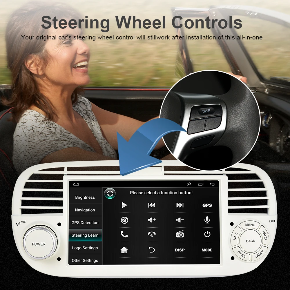 Автомобильный GPS-радиоприемник AMPrime 7 дюймов Android 10 0 1 + 16 Гб поддержка USB Раздельный