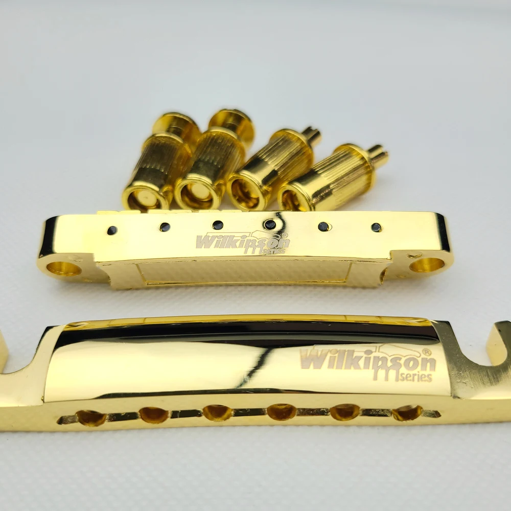 original wilkinson gold tune o matic stil elektrische gitarre brücke für lp sg gitarre wogt1 wogb2 goldene free global shipping