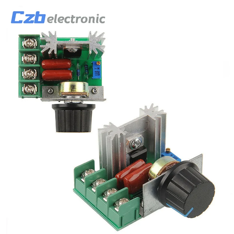 2000 Вт 220 В переменного тока SCR Электрический регулятор напряжения скорости