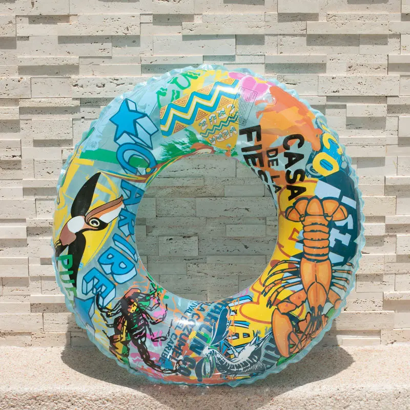 Cartoon Pool Float Inflatable Circle Swimming Ring for Kids Adult Floating Seat Summer Beach Party Toys 80/90cm | Спорт и