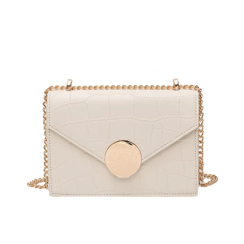 

Brand Crocodile Pattern PU Leather Crossbody Bags For Women 2020 Autumn Fashion Chain Shoulder Handbags Vintage Travel Bag
