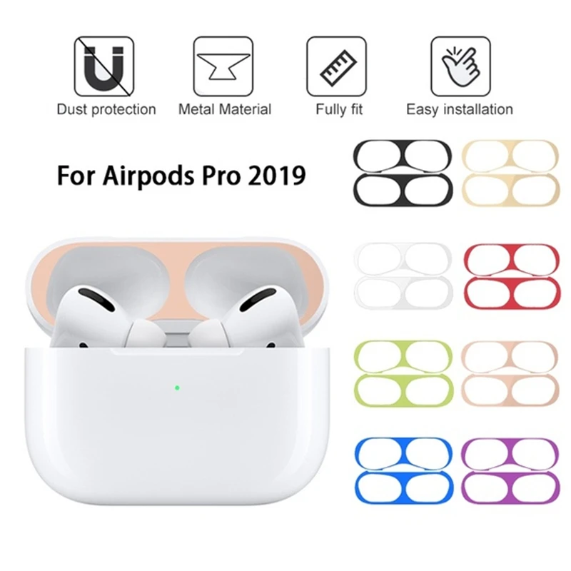 Ультратонкий металлический пылезащитный чехол для наушников Apple Airpods Pro Защитная