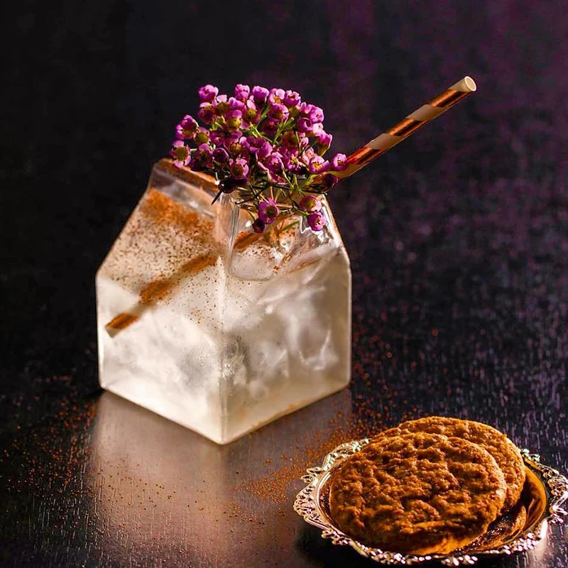 Друзья стеклянная банка для молока сливочный бокал коктейлей бар домашние