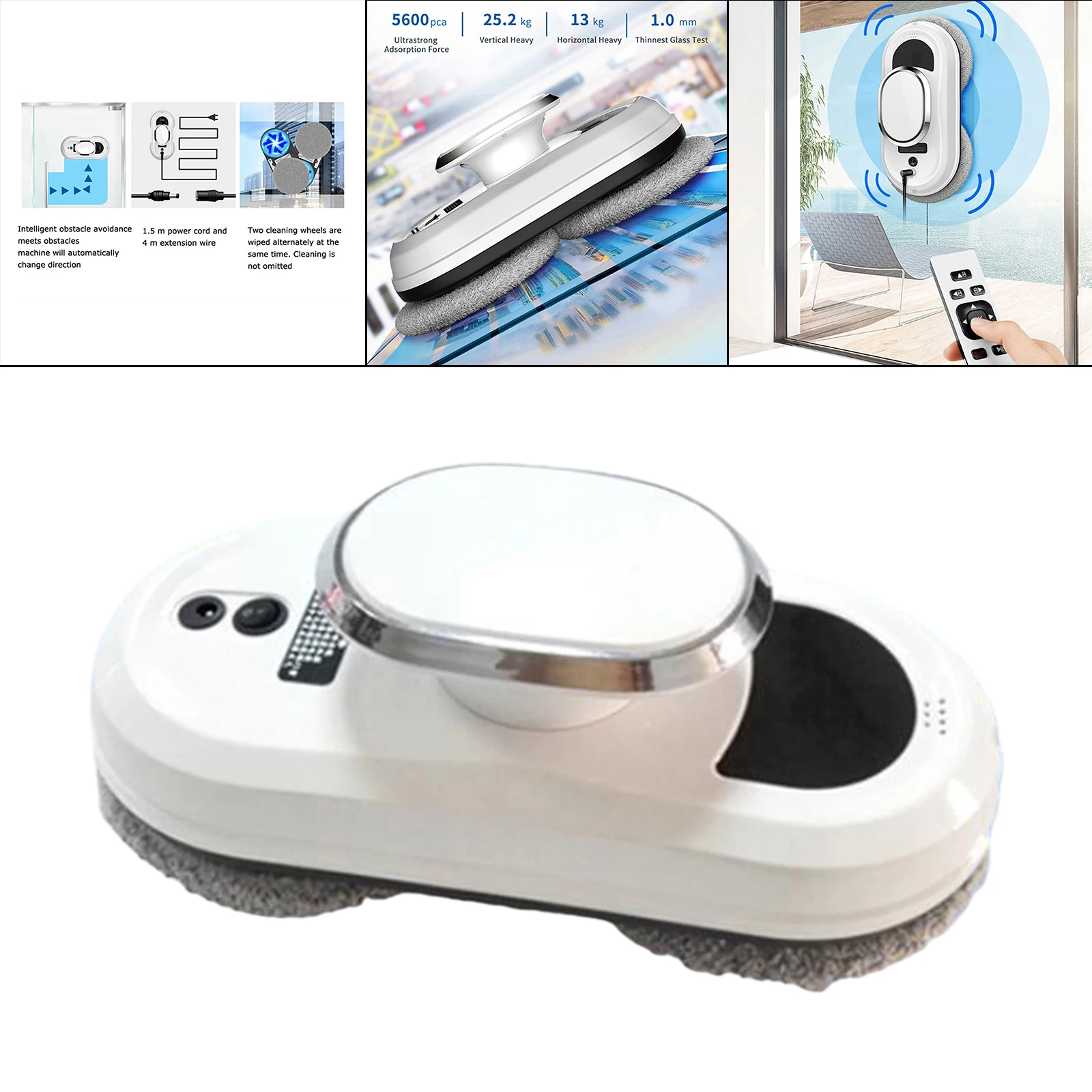 Robot aspirador autom&aacute;tico para limpieza de ventanas, limpiador inteligente de vidrio, Reino Unido-0