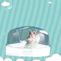 transparent hamster sand bathtub star detachable hamster sand bathroom washroom clear small animals sand bath container