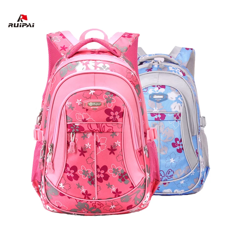 Детские школьные ранцы с цветочным принтом для девочек и мальчиков