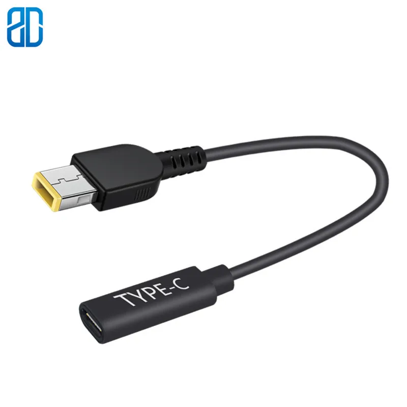 Type C поворот большой квадратный рот с pin PD trick Быстрая зарядка линия lenovo ноутбук