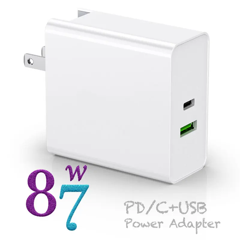 USB-C Power Adapter 87W QC3.0 USB PD3.0 Wall Charger For MacBook Laptops iPhone 11/11pro,US UK EU AU Plug Adapter
USB-C Power Adapter 87W QC3.0 USB PD3.0 Wall Charger For MacBook Laptops iPhone 11/11pro,US UK EU AU Plug Adapter
