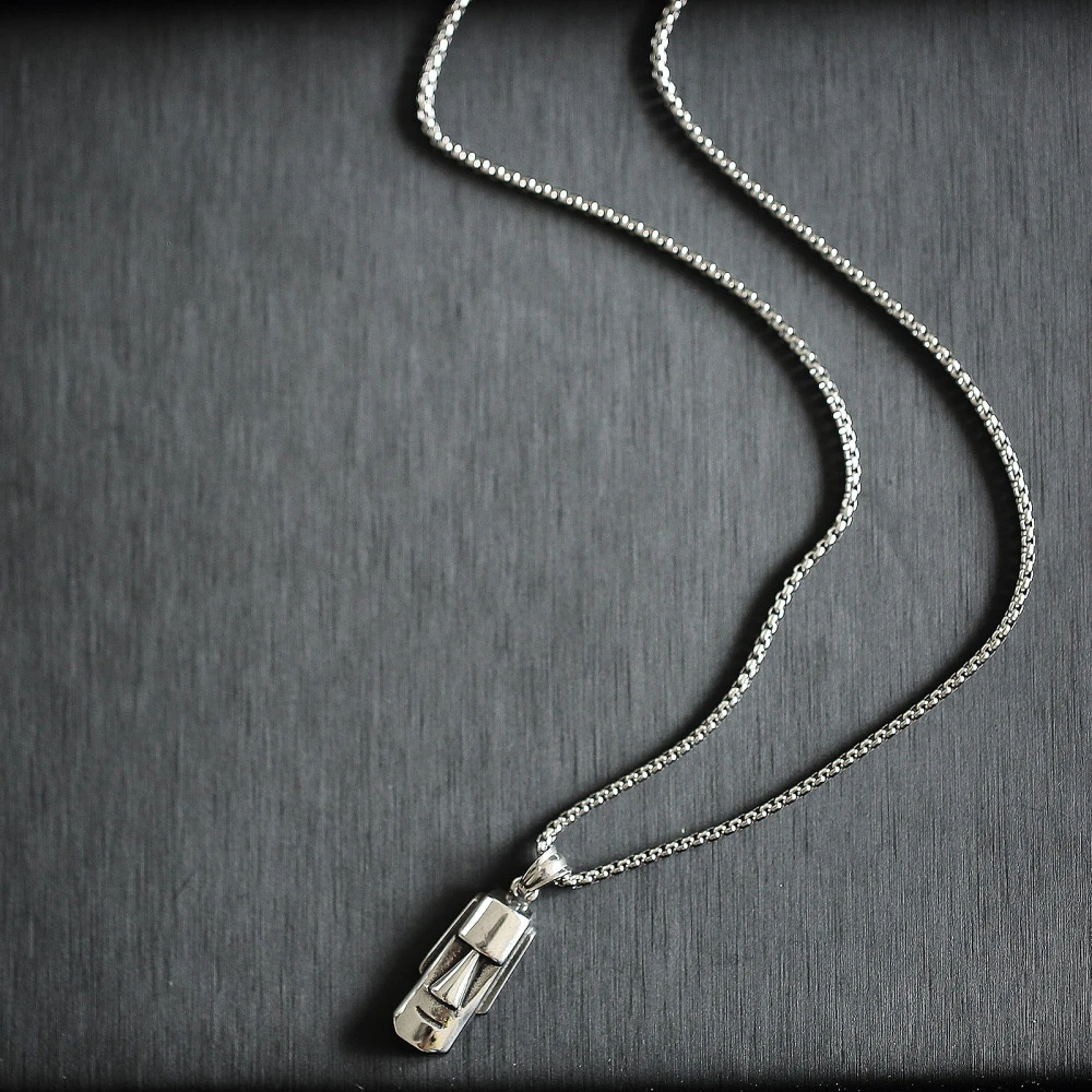 Ожерелье из нержавеющей стали с изображением пасхального острова