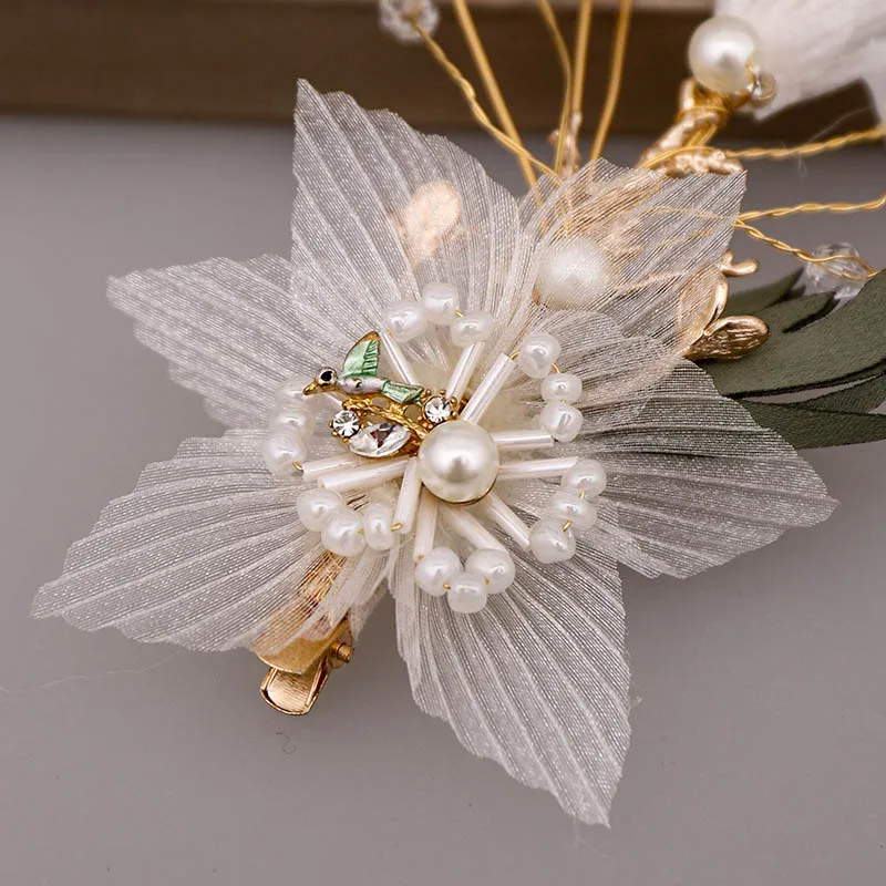 Комплект свадебных украшений FORSEVEN Цветочная марлевая пряжа цветочные свадебные