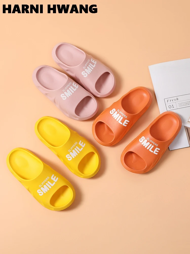 

2021 Summer Men's And Women's Same Fashion Slippers Soft And Comfortable Smile Printed Slippers Beach Outdoor Fish Mouth Sandals