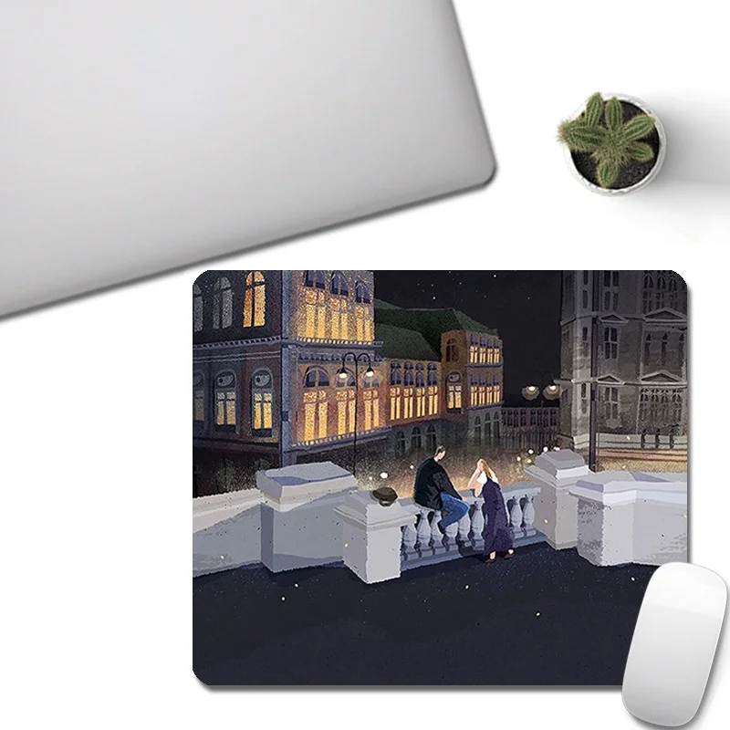 

Creative small mouse pad simple atmosphere literary style anti-skid and dirt-resistant portable laptop wrist pad